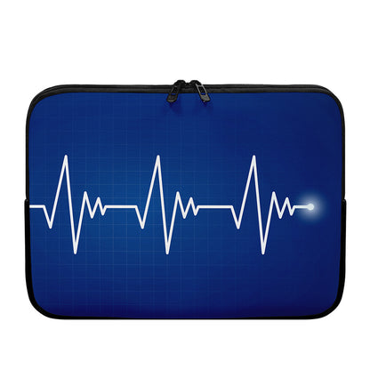 Heartbeat Cardiogram Print Laptop Sleeve