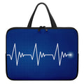 Heartbeat Cardiogram Print Laptop Sleeve With Handle