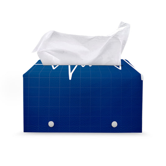 Heartbeat Cardiogram Print Leather Tissue Box Cover