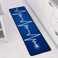 Heartbeat Cardiogram Print Long Kitchen Mat
