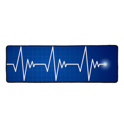 Heartbeat Cardiogram Print Long Kitchen Mat