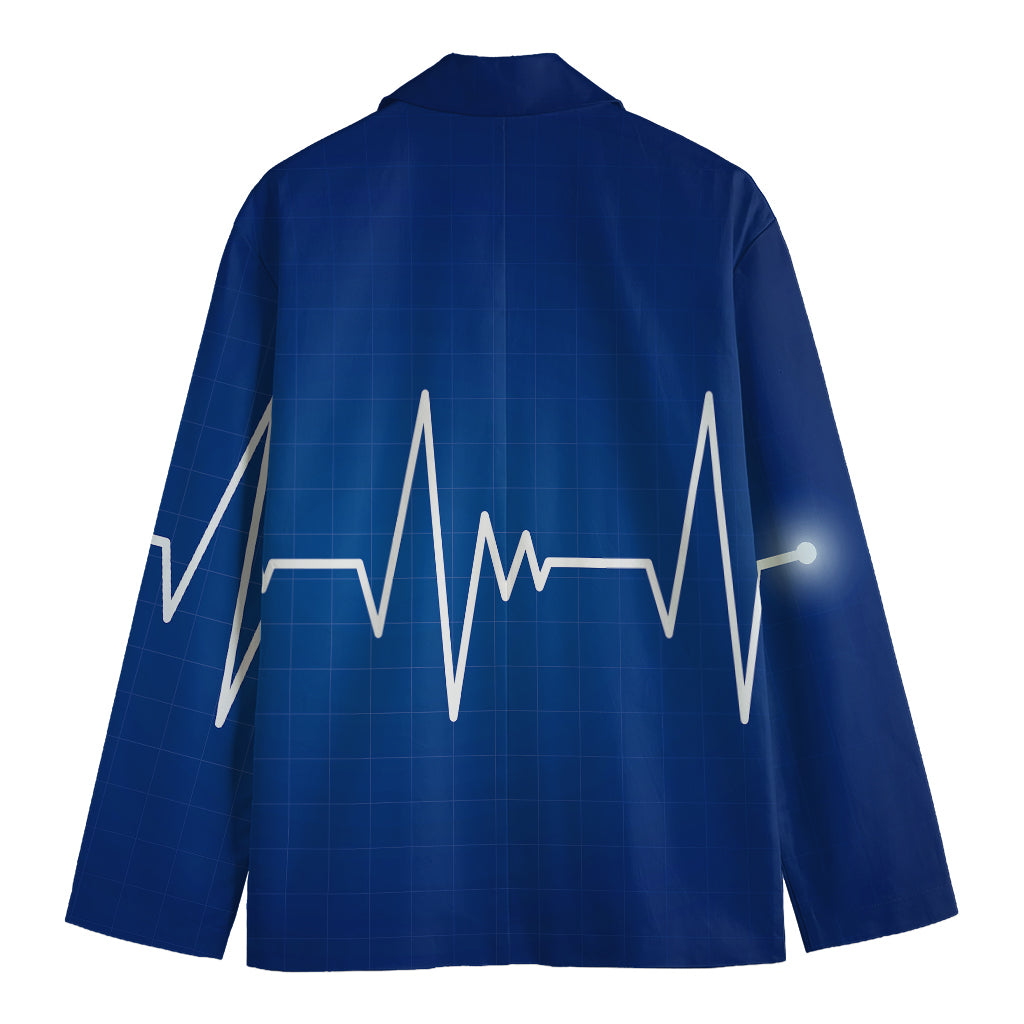 Heartbeat Cardiogram Print Men's Blazer