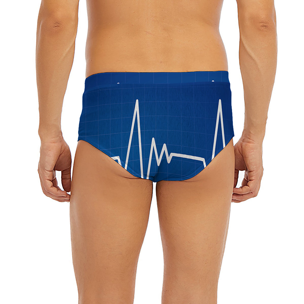 Heartbeat Cardiogram Print Men's Briefs