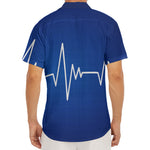 Heartbeat Cardiogram Print Men's Deep V-Neck Shirt