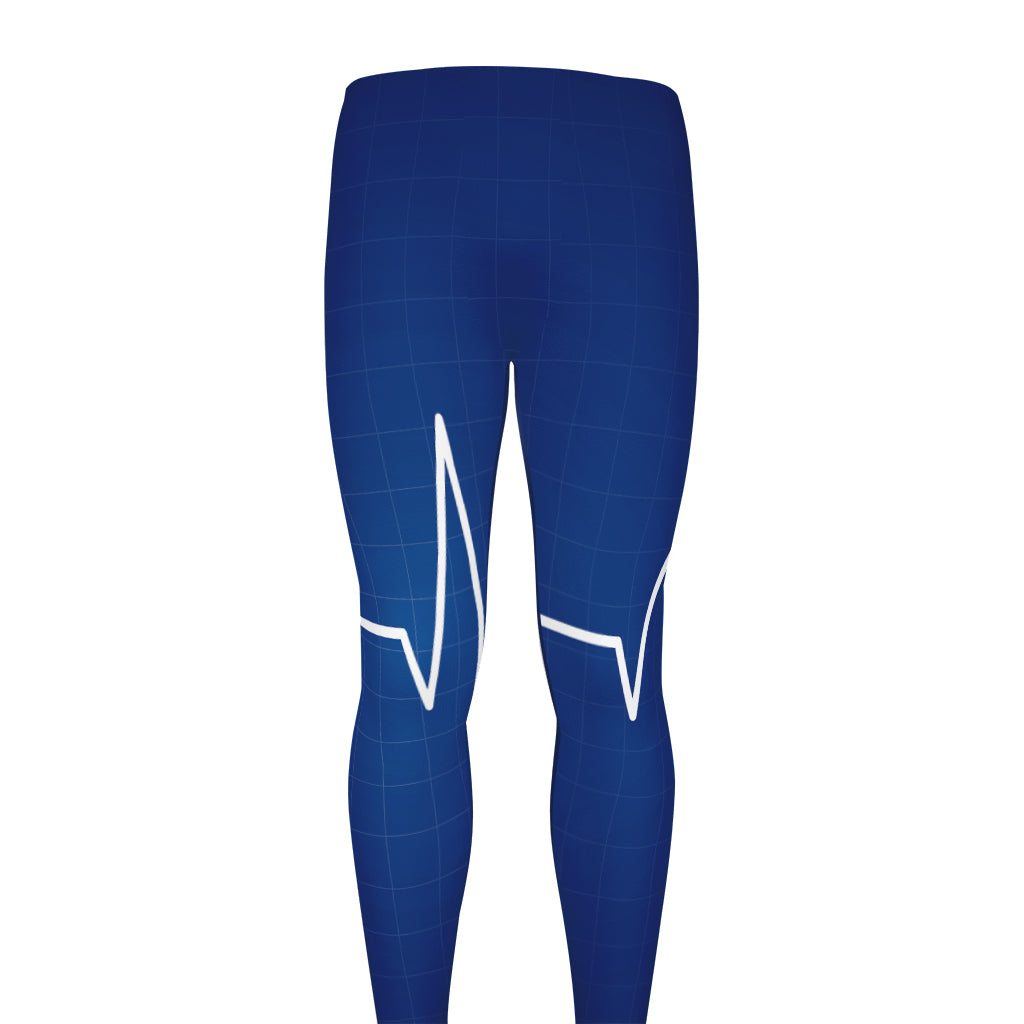 Heartbeat Cardiogram Print Men's leggings