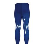 Heartbeat Cardiogram Print Men's leggings