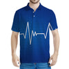 Heartbeat Cardiogram Print Men's Polo Shirt