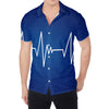 Heartbeat Cardiogram Print Men's Shirt
