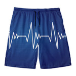 Heartbeat Cardiogram Print Men's Swim Trunks