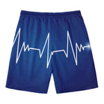 Heartbeat Cardiogram Print Men's Swim Trunks