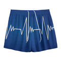 Heartbeat Cardiogram Print Mesh Shorts