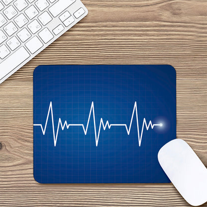 Heartbeat Cardiogram Print Mouse Pad