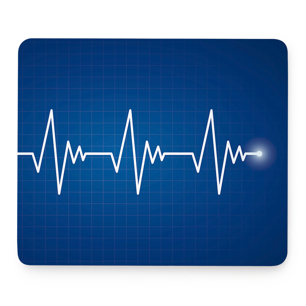 Heartbeat Cardiogram Print Mouse Pad