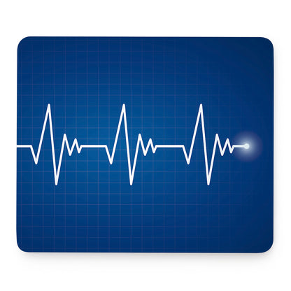 Heartbeat Cardiogram Print Mouse Pad