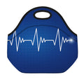 Heartbeat Cardiogram Print Neoprene Lunch Bag