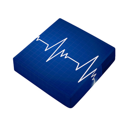 Heartbeat Cardiogram Print Outdoor Seat Cushion Cover