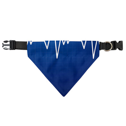 Heartbeat Cardiogram Print Over The Collar Dog Bandana