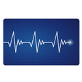 Heartbeat Cardiogram Print Polyester Doormat