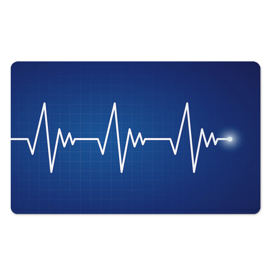 Heartbeat Cardiogram Print Polyester Doormat