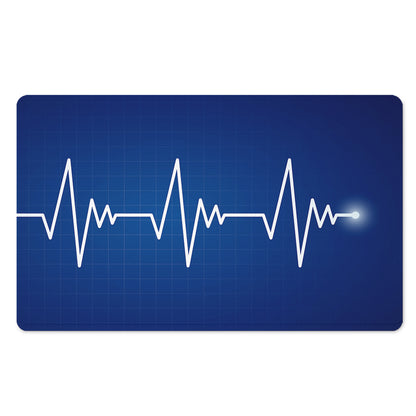 Heartbeat Cardiogram Print Polyester Doormat
