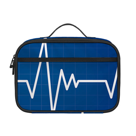 Heartbeat Cardiogram Print Portable Lunch Bag