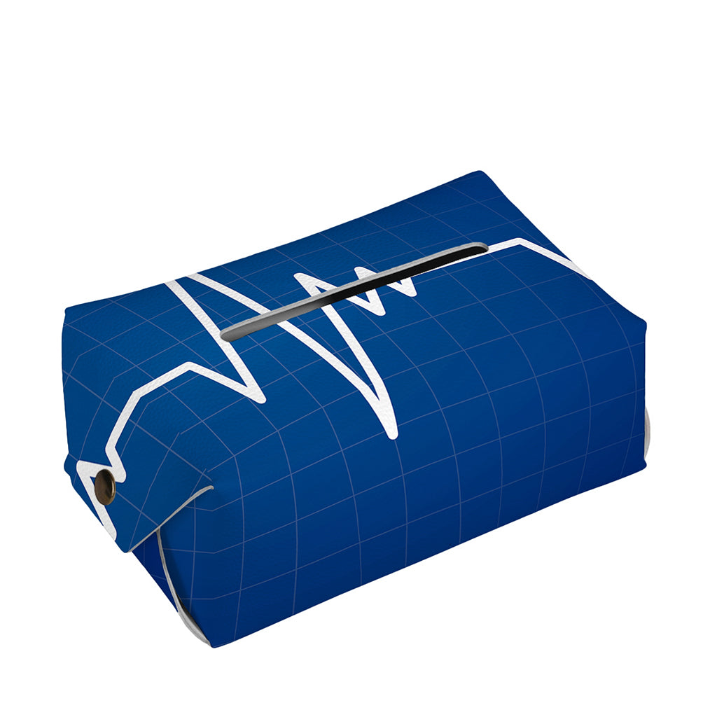 Heartbeat Cardiogram Print Rectangle Tissue Box Cover