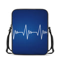 Heartbeat Cardiogram Print Rectangular Crossbody Bag