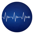 Heartbeat Cardiogram Print Round Blanket
