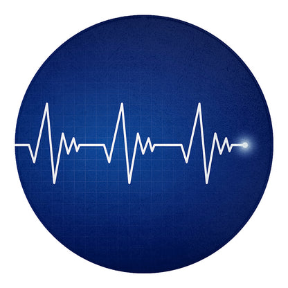 Heartbeat Cardiogram Print Round Blanket