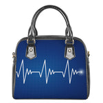Heartbeat Cardiogram Print Shoulder Handbag