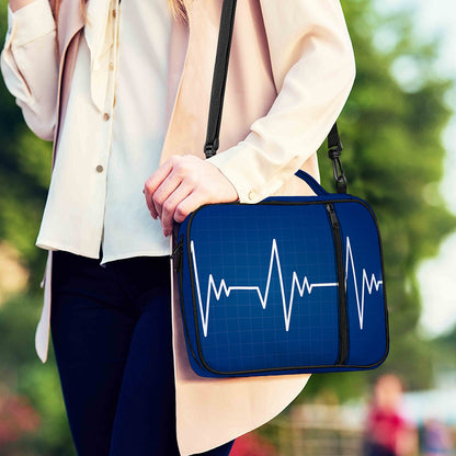 Heartbeat Cardiogram Print Shoulder Strap Bible Bag