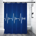 Heartbeat Cardiogram Print Shower Curtain