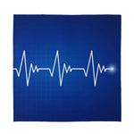 Heartbeat Cardiogram Print Silk Bandana