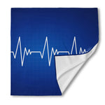 Heartbeat Cardiogram Print Silk Bandana