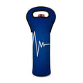 Heartbeat Cardiogram Print Single Neoprene Wine Tote