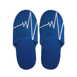 Heartbeat Cardiogram Print Slippers
