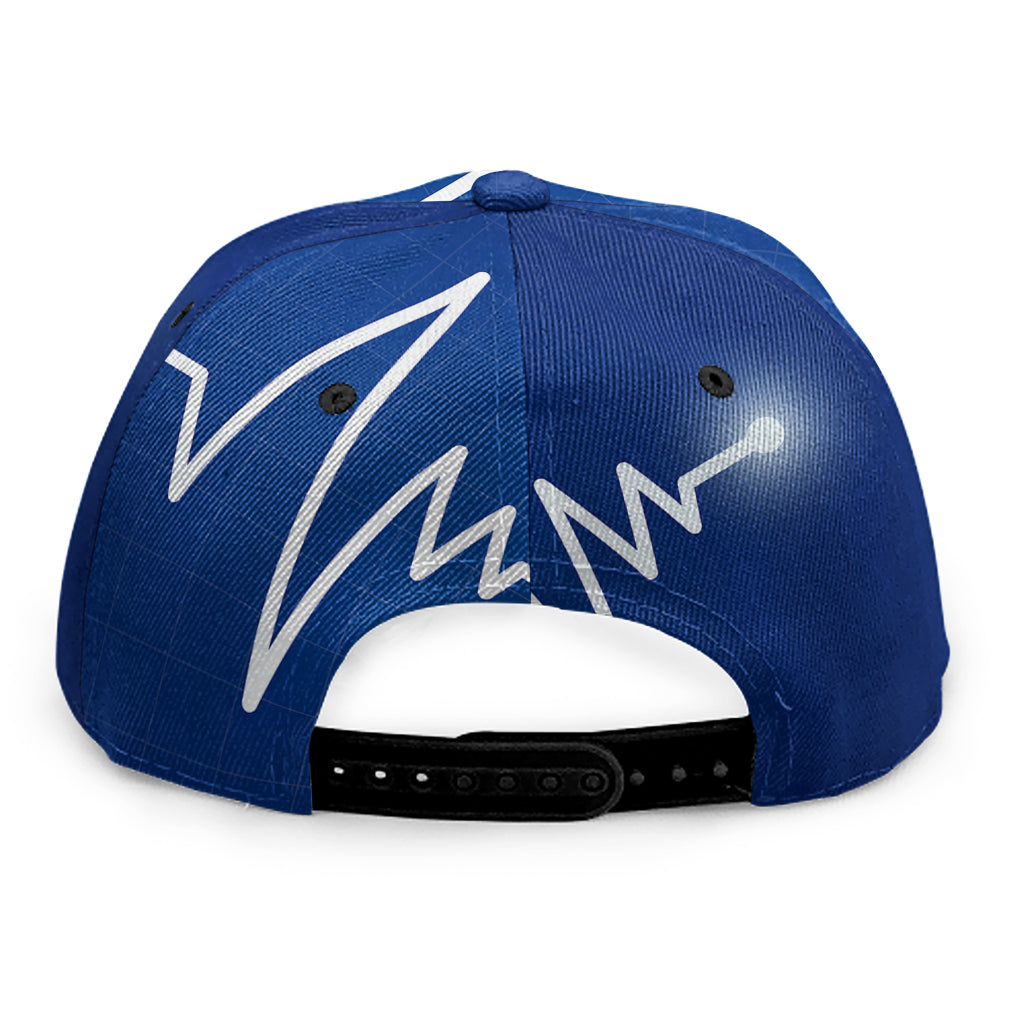 Heartbeat Cardiogram Print Snapback Cap