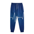 Heartbeat Cardiogram Print Sweatpants