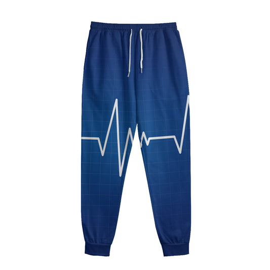 Heartbeat Cardiogram Print Sweatpants