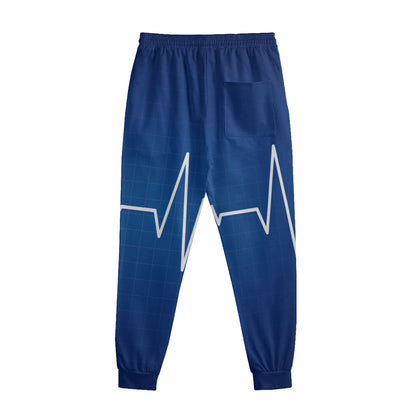 Heartbeat Cardiogram Print Sweatpants