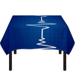 Heartbeat Cardiogram Print Tablecloth