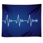 Heartbeat Cardiogram Print Tapestry