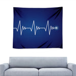 Heartbeat Cardiogram Print Tapestry