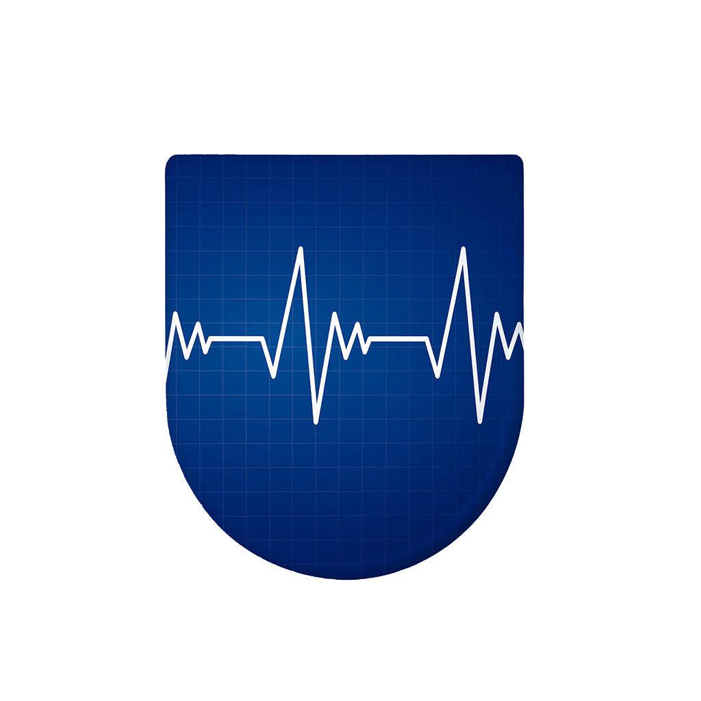 Heartbeat Cardiogram Print Toilet Lid Cover