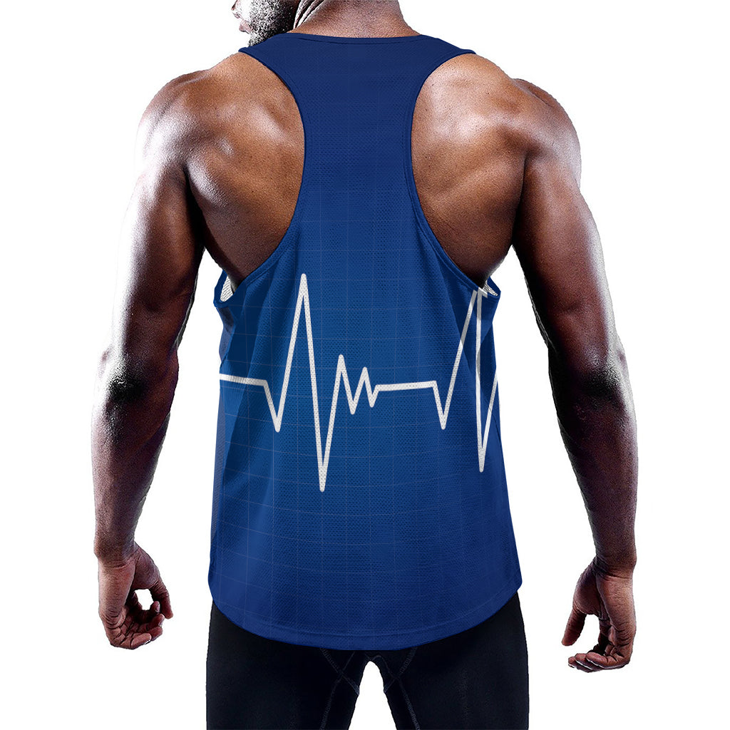 Heartbeat Cardiogram Print Training Tank Top