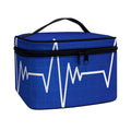 Heartbeat Cardiogram Print Travel Makeup Bag