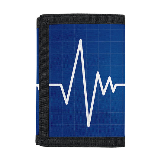 Heartbeat Cardiogram Print Trifold Wallet