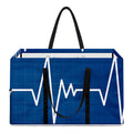 Heartbeat Cardiogram Print Utility Tote Bag