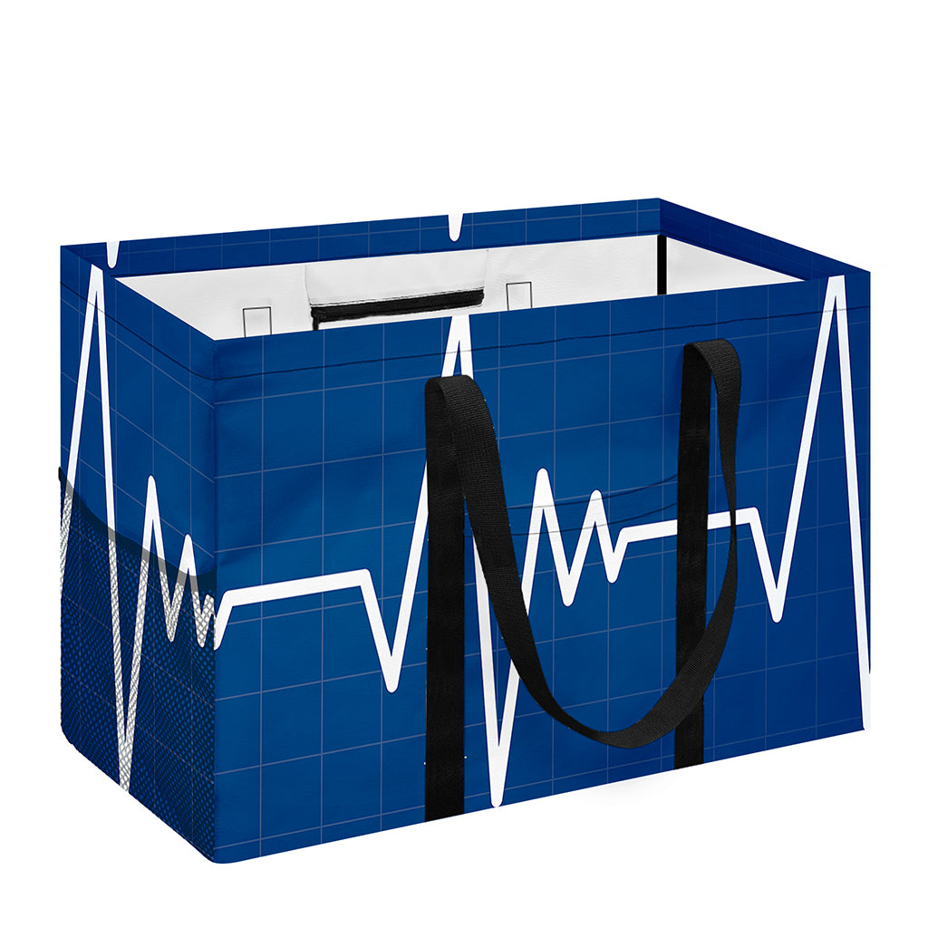 Heartbeat Cardiogram Print Utility Tote Bag