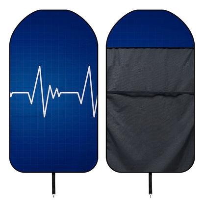 Heartbeat Cardiogram Print Waterproof Car Seat Cover